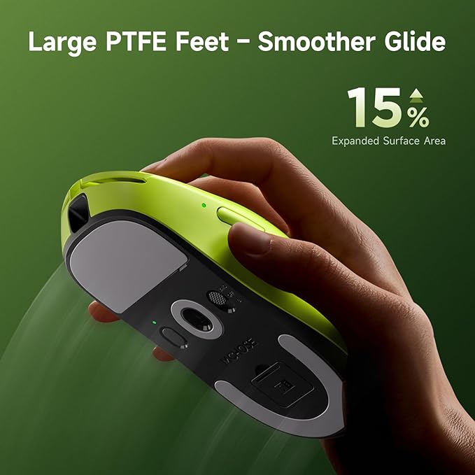 MCHOSE A7 V2 Ultra Wireless Gaming Mouse for Esports 59 g, PAW3950 TI, 42K DPI, TOPSPEED Dual 8K Polling Rate, 130 Hour Battery Life PC/Mac Black