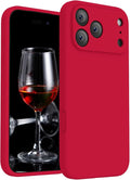 FireNova Magnetic for iPhone 17 Pro Case, Compatible with MagSafe, [Integrated Silicone Camera Control Button] [Camera Protection] Anti-Scratch Microfiber Lining Phone Case, 6.3", Deep Red