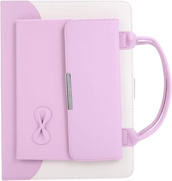 Handbag Case for iPad Pro 11" (2018-2025) & iPad Air 11 2024 2025/Air 10.9", Techcircle Cute Bowknot Pocket Wallet Folio Stand PU Leather Carrying Case, Auto Sleep/Wake, Pink