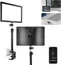 NEEWER 15.5" LED Streaming Key Light, Clamp on Desk Panel Video Lighting for Gaming Recording Zoom Call, CRI97+, 2.4G PC/Mac iOS/Android APP Control, Compatible with Elgato Stream Deck, GL1 PRO Black