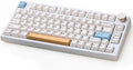 NJ80-AP Wireless Mechanical Keyboard with Knob Bluetooth 5.0/2.4G/Wired Connection 75% Hot Swappable Custom RGB Programmable Gaming Keyboard with PBT Keycap for Win Mac