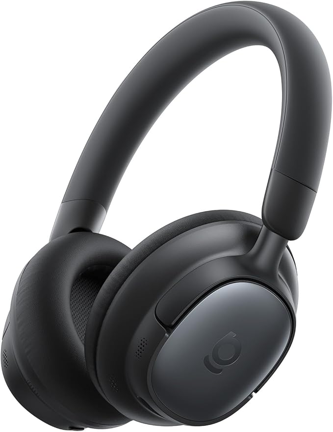 Baseus Bowie MH1 Adaptive Active Noise Cancelling Headphones, Real-Time Adaptive Hybrid ANC, SuperBass 2.0, LDAC Hi-Res Sound, 80H Playtime, Comfortable Fit, Clear Calls, Bluetooth 6.0 -Cosmic Black