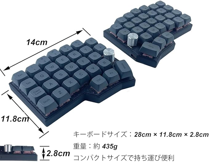 Wired Ergonomic Mechanical Keyboard,4x6 Corne Layout with knobs,60% Orthol inear Layout,Hot-swappable,RGB,Vial remapping Support,pre-lubed Linear switches (Silent Switch)