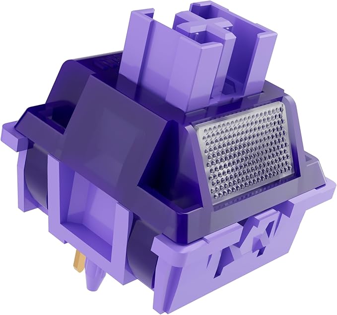 Zjmehty Outemu(Gaote) Violet Keyboard Switches with Light Diffusers,40g Tactile Pre-Lubricated Switches for MX Mechanical Keyboards(108 PCS)
