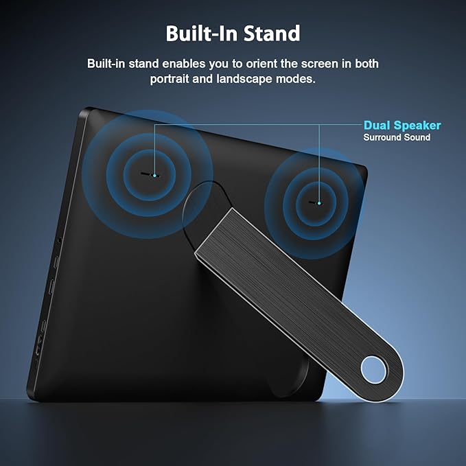 QQH Portable Monitor, 15.6" Portable Travel Monitor for Laptop 1080P FHD IPS Second Screen, USB C HDMI External Gaming Monitor Display for Computer Phone PC PS4 PS5 Xbox Switch (Z1-9)