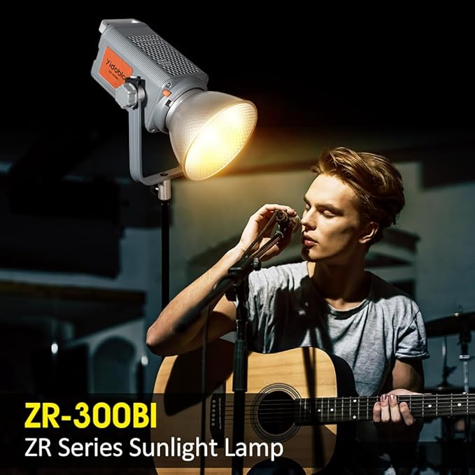 300W Bi-Color LED Spotlight-2700K-6500K Adjustable CRI 96,DMX/App Control,Led Video Light Bowens Mount for Photography/Videography/YouTube/TikTok Content Creation & Live Streaming (Silver)