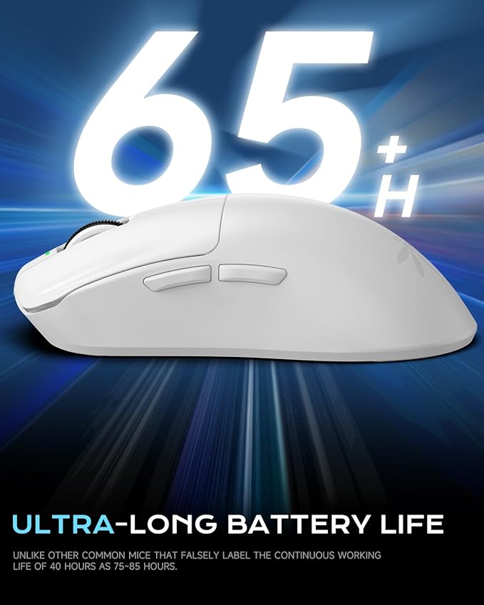 VGN Dragonfly F1 Pro Wireless Gaming Mouse, 49g Ultra-Lightweight, PAW3395 26K DPI Sensor, 4KHz Polling Rate Supported, Professional Esports Speed, White