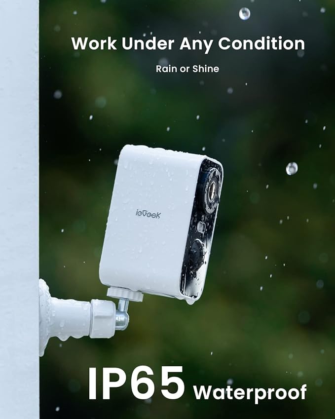 ieGeek Security Cameras Wireless Outdoor 2-Pack, 2K WiFi Surveillance Camera for Home Security, Battery Powered Security Cameras with Siren & Spotlight, AI Detection, App for Phone, IP65 Waterproof