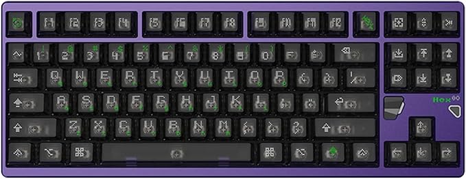 ATK x QK Hex80 HE Magnetic Gaming Keyboard, 80% TKL, CNC Aluminum, Hall-Effect Ti Switches, 8 kHz Polling, Rapid Trigger, RGB Backlight (Purple)