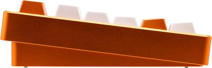 KEEBMONKEY WOBKEY Rainy 75 Aluminum HMX/JWK Switches Mechanical Keyboard with Superior Acoustics, Wired, BT, 2.4G Wireless Connectivity (Pro Orange(Mirrored Glass Weight))