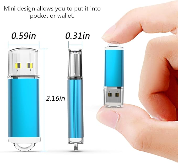USB 3.0 Flash Drive K&ZZ 5 Pack 64GB Flash Drive 3.0 64 GB Thumb Drives 64G Memory Stick Data Drive Flash Stick U Disk, Multicolored