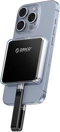 ORICO 10Gbps Magnetic M.2 NVMe SSD Enclosure 4K ProRes Recording Max 2TB for iPhone 17/16/15 Pro/Pro Max/Plus Support SSD Size 2230 B+M M-Key Diskless AP30 (Black)