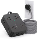 Extension Cord 25 Ft, HANYCONY Surge Protector Power Strip with 8 Outlets 4 USB Ports(2 USB C), Long Cord, Wall Mount, Desk USB Charging Station for Home Office College Dorm Room Essentials
