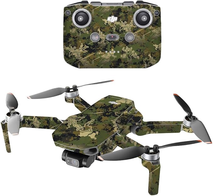 MightySkins Compatible with DJI Mini 2 Portable Drone - Viper Woodland | Protective, Durable, and Unique Vinyl Decal wrap Cover | Easy to Apply, Remove, and Change Styles | Made in The USA