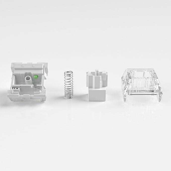Kailh Box White Mechanical Keyboard Switches,3-Pin 45gf Clicky/Speed Typing/Gaming/Waterproof Switches(36Pcs,Kailh Box White)