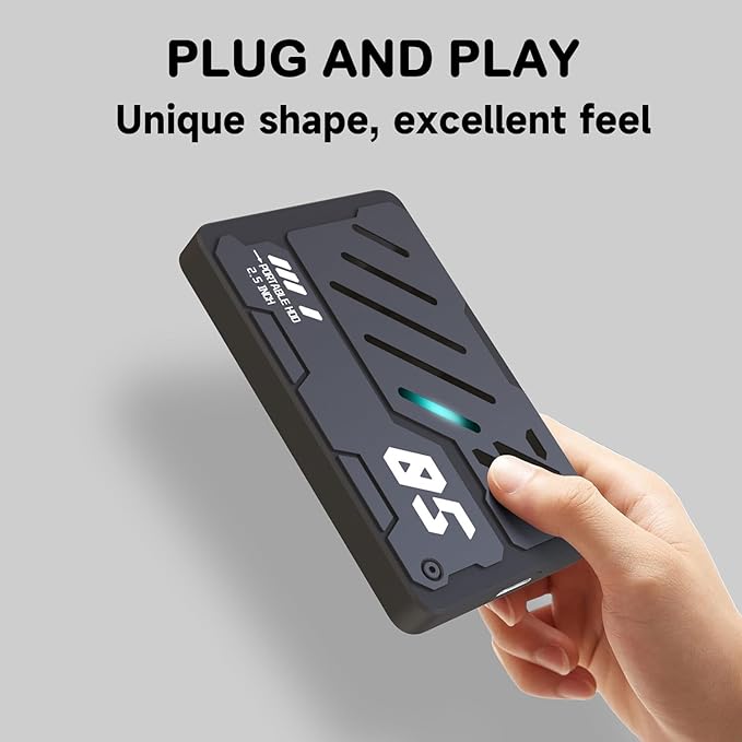 Ultra Slim Portable External Hard Drive USB 3.1 Type C HDD Storage for PC, Laptop, Mac, Xbox one, PS4, PS5 (750GB)