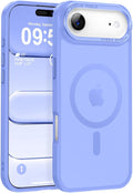 Newfuture Magnetic for iPhone Air Case [Compatible with Magsafe] [Military Grade Drop Protection] Translucent Matte Anti-Scratch Shockproof Protective Phone Cover 6.5 Inch, Light Purple