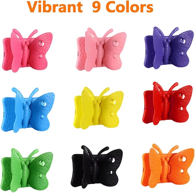 iPad 9th 8th 7th Generation Case Kids Girls Boys , Cute Butterfly Shockproof EVA Foam Super Protection Stand Cover for iPad 2021 2020 2019 10.2" and iPad Air 3 Pro 10.5" - Yellow