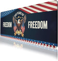 250 Years of Freedom Gaming Mouse Pad Desk Pad Bald Eagle America Flag USA MousepadLaptop Keyboard Mat Desk Pad Office Home Decor for Women Girl 31.5"x11.8"