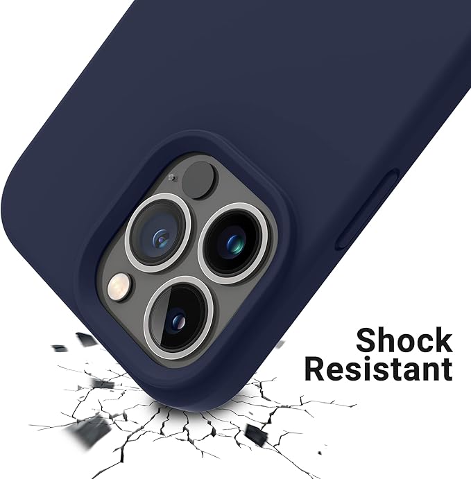 OTOFLY Designed for iPhone 14 Pro Case, Silicone Shockproof Slim Thin Phone Case for iPhone 14 Pro 6.1 inch (Midnight Blue)