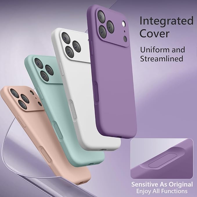 FireNova Magnetic for iPhone 17 Pro Case, Compatible with MagSafe, [Integrated Silicone Camera Control Button] [Camera Protection] Anti-Scratch Microfiber Lining Phone Case, 6.3", Light Purple