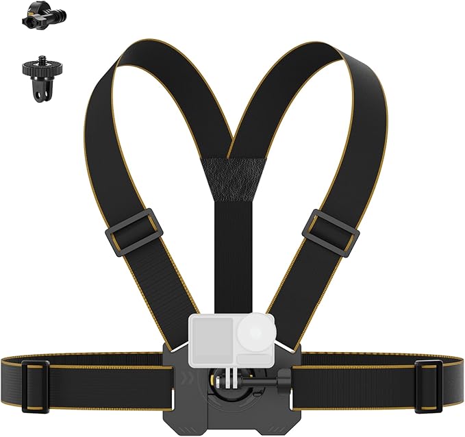 NEEWER Chest Mount Harness for Action Camera,Adjustable Hand Free Chest Strap Compatible with GoPro Hero DJI Osmo Insta360,Magnetic Release Action Camera Chest Mount for Point of View Video Vlog,GP25