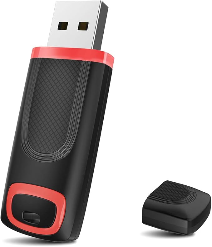 128GB USB 3.0 Flash Drive, JUANWE USB Stick Thumb Drive Memory Stick 3.0 High Speed Jump Drive Portable Pen Drive with LED Indicator for PC Laptop Backup Storage Data(Red-Black)