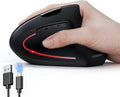TECKNET Ergonomic Mouse, Rechargeable Vertical Ergo Mouse Wireless 800-4800 Levels 5 Adjustable DPI, Silent 2.4GHz Optical Carpal Tunnel Mouse for Right Hand, USB Wireless Mice for Laptop, PC