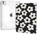 for iPad Air 13 Inch Case M4 (2026)/ M3 (2025)/ M2 (2024), Slim iPad Pro 12.9" 6th/5th/4th/3rd Generation Case, Trifold Stable Stand Protective Clear Back Cover with Pencil Holder, Daisy