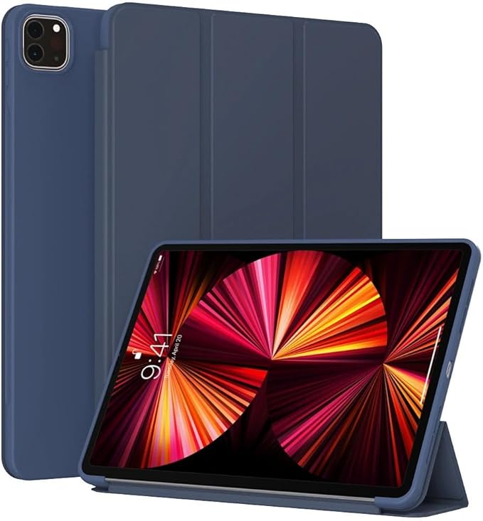 Case for iPad Pro 11 Inch 4th Generation 2022 / 3rd Gen 2021/ 2nd Gen 2020, Slim, Lightweight & Durable Trifold Stand Protective Cover, Support Auto Wake/Sleep, Blue