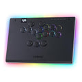 Haute42 Leverless Controller for Arcade Gaming: M Ultra Large & Slim Aluminum Alloy Template - 16 Key Crystal Low-profile Switches - Custom RGB & Ambient Backlight Leverless Controller for PC/PS4/PS3/Switch