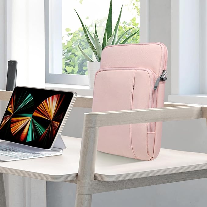 TiMOVO 13 Inch Tablet Sleeve with Shoulder Strap for iPad Air 13", iPad Pro 13"/ 12.9", Galaxy Tab S10 Plus/S10 FE+/FE Plus 12.4", Remarkable Paper Pro 11.8", Blush
