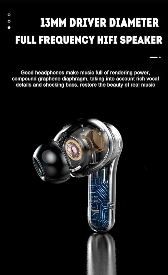TWS Wireless Earphones ANC Earbuds Headphones Compatible with Motorola Edge Plus (2023,2022,2020), True Stereo Headset Hands-Free Mic Active Noise Canceling Charging Case