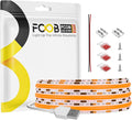 6.56FT/2M 5V USB LED Light Strip Orange Flexible High Density COB Strips 640LEDs, 8mm LED Tape for Under Cabinet Bedroom No Controller and Power