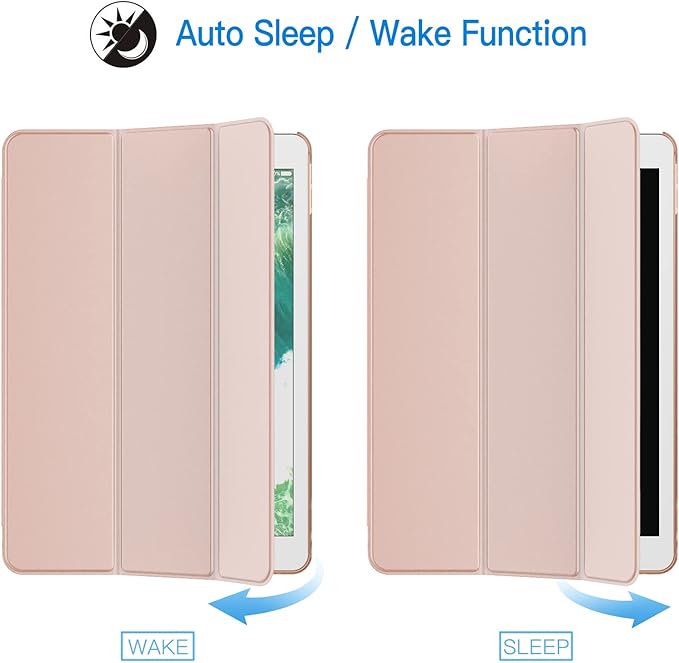 JETech Case for iPad Pro 10.5-Inch and iPad Air 3 (10.5-Inch 2019, 3rd Generation), Smart Cover Auto Wake/Sleep Cover (Rose Gold)