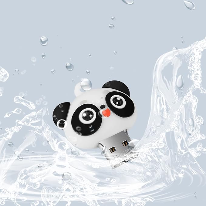 USB Flash Drives,Waterproof Silicone USB2.0 High Speed Thumb Memory Stick Pen Date Storage Pendrive U Disk (64GB,Panda Cat)