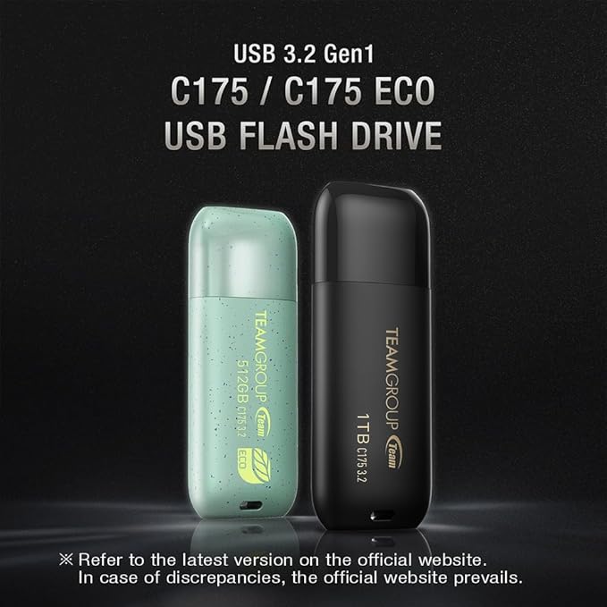 TEAMGROUP C175 64GB 10 Pack USB 3.2 Gen 1 (USB 3.1/3.0) Read 100MB/s Flash Thumb Drive, External Data Storage Memory Stick Compatible with Computer/Laptop Matte Black TC175364GB23