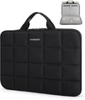 BAGSMART Laptop Case with Handle, Puffy Laptop Sleeve Bag for Women, MacBook Case for Dell, HP, Lenovo, MacBook Air/Pro, 13-14 inch, Black