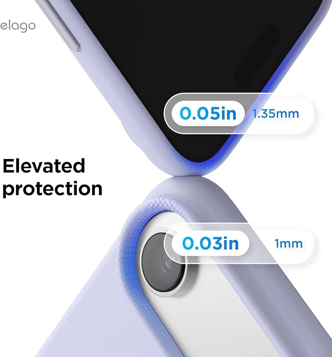 elago for iPhone Air Case, Premium Magnetic Silicone Case, Compatible with MagSafe, Liquid Silicone Material, Protective Cover, Shockproof, Slim Phone, 6.5 inch (Purple)