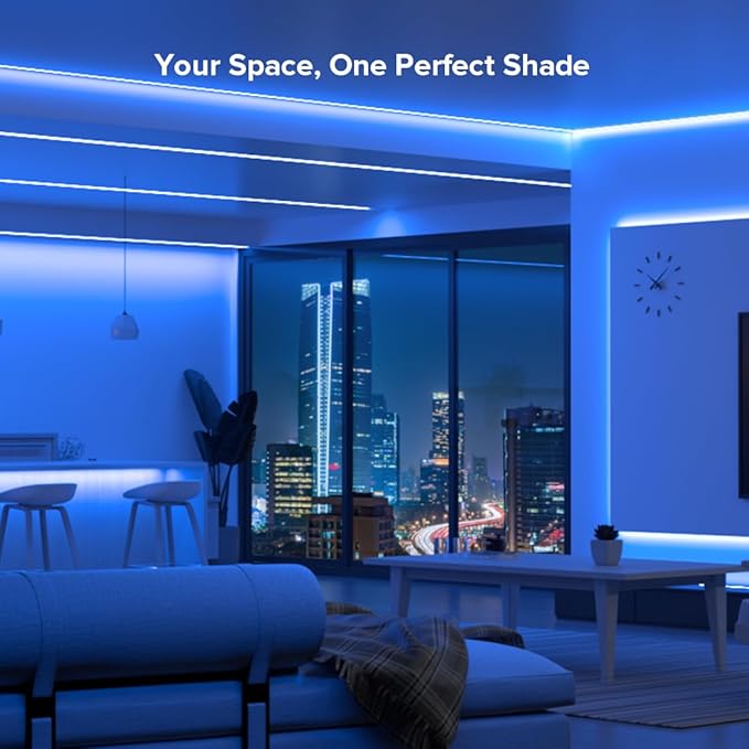 BTF-LIGHTING FCOB COB FOB LED Strip Lights 5V USB Powered 3.28FT 320LEDs Blue Color 8mm Width Dimmable CRI 90+ with 3M Tape Flexible High Density for 3D Printer TV Backlight PC DIY Decor