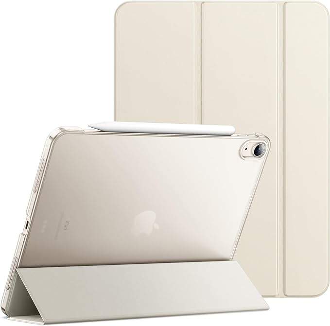 JETech Case ONLY for iPad Air 11-Inch M4/M3/M2 (2026/2025/2024), iPad Air 5/4 (2022/2020 5th/4th Generation 10.9-Inch), Slim Stand Hard Back Shell Cover with Auto Wake/Sleep (Starlight)