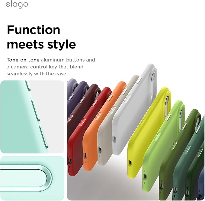 elago for iPhone Air Case, Premium Magnetic Silicone Case, Compatible with MagSafe, Liquid Silicone Material, Protective Cover, Shockproof, Slim Phone, 6.5 inch (Aqua Sky)
