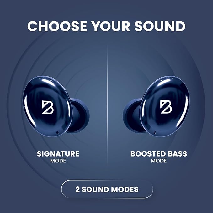 Back Bay Audio Tempo 30 Wireless Earbuds for Small Ears - Award-Winning Sound, Sweatproof Bluetooth Earbuds, Tech Fitness Gifts for Men, Comfortable Bluetooth Ear Buds for Women - Navy
