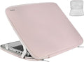 Laptop Sleeve Case 17 Inch, Durable Shockproof Protective Computer Cover Flip Case Briefcase Carrying Bag Compatible with 17-17.3 Inch HP, Dell, Acer, Asus, Lenovo, Notebook, Pink