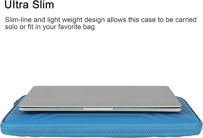 DOMISO 15.6 Inch Shockproof Waterproof Laptop Sleeve with Handle Lightweight Soft EVA Tablet Case for 15.6" Laptops/Lenovo IdeaPad/Acer Aspire E15 / HP Envy 15 / Dell, Blue