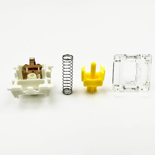 Zjmehty Gateron G Pro 3.0 Yellow Switches for Mechanical Keyboard,3-Pin 50gf Linear/Pre-Lubed/Pin-Enhanced Switches(90pcs,Yellow,3-Pin)