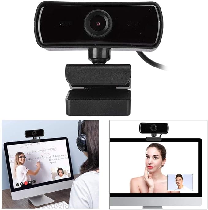 4K Webcam with Built-in Microphone, Widescreen USB Web Camera, Streaming Computer Web Camera for Live Broadcast/Video Conferencing(Black)