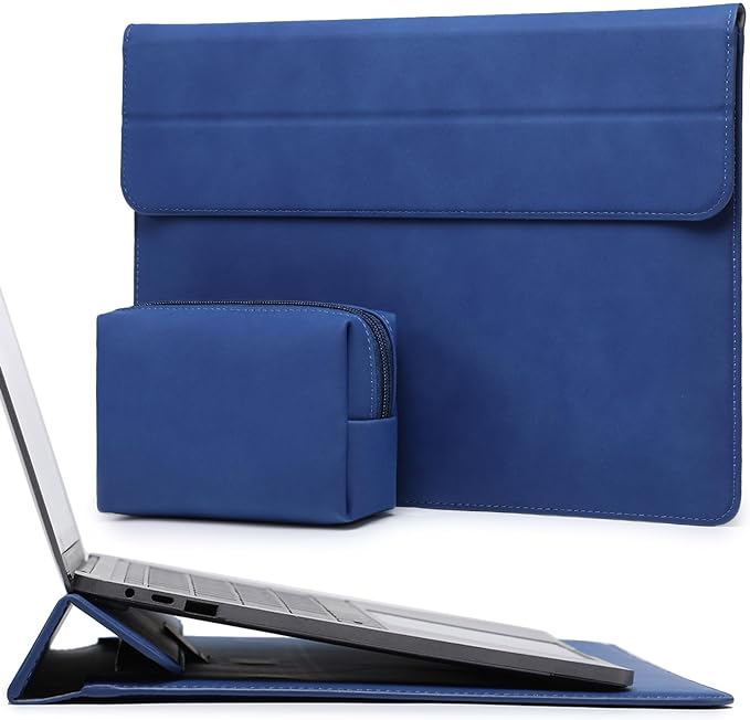 HYZUO 15 Inch Laptop Case Bag Sleeve with Stand for MacBook Air 15 M5 M4 A3241 M3 A3114 M2 A2941 2026-2023, 15" Surface Laptop 7/6/5/4/3, MacBook Pro 15 A1990 A1707 2019-2016, Klein Blue