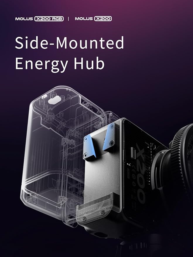 ZHIYUN MOLUS X200 Standard 200W Video Light Professional Photography Light Bowens Mount 2700K~6500K CRI≥95 TLCI≥97 for Tiktok Portable Light