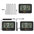 3PCS Mini Digital Hygrometer and Thermometer Reptile Thermometer with Extend Probe (Only Temperature) Indoor Temp and Humidity Meter with Magnet